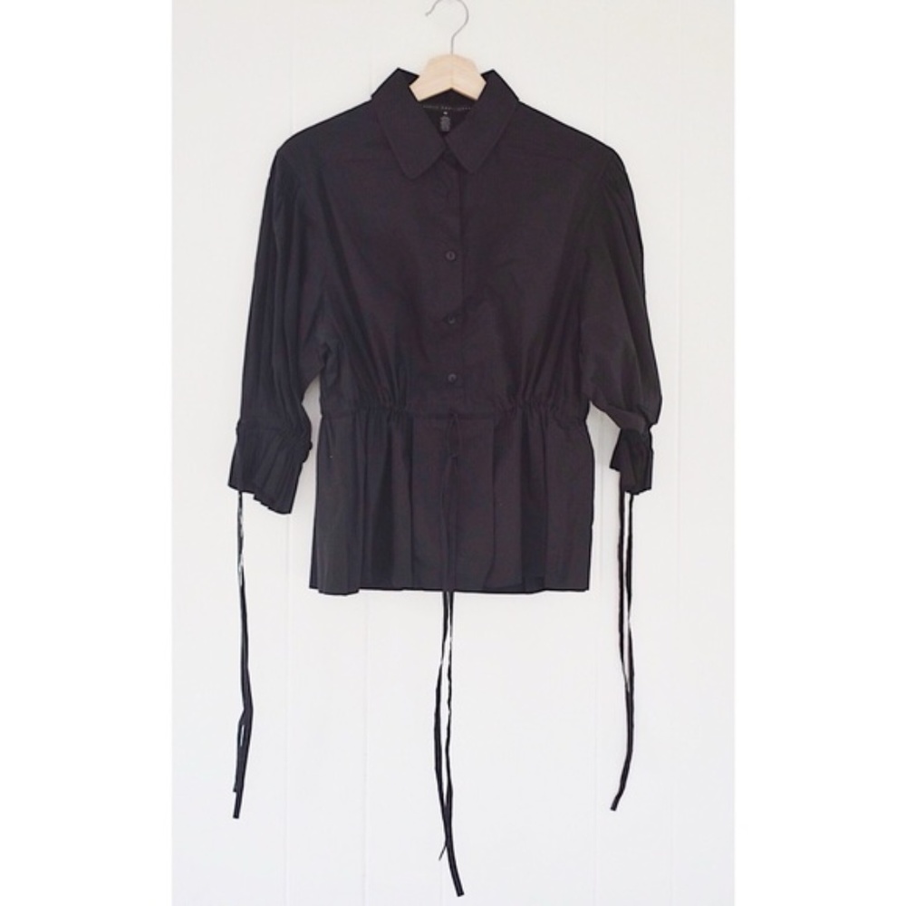 Robert Rodriguez Black Button Down Blouse 10